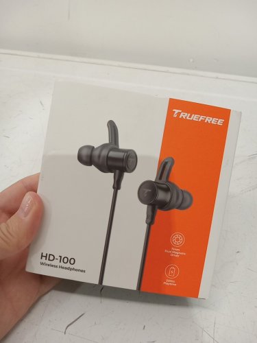 Truefree Bluetooth Magnetic Neckband Headphones - black (model:hd-100) image 2