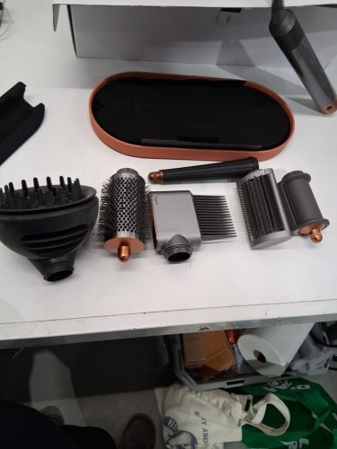 8pc dyson airwrap complete long diffuse multi hair styler with storage case - copper/nickel (model: hs05). image 7