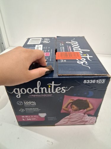 34PK GIRLS GOODNITES BEDWETTING NIGHT TIME UNDERWEAR, LARGE, FITS SIZES 10-12, (MODEL:‎00036000533613) image 3