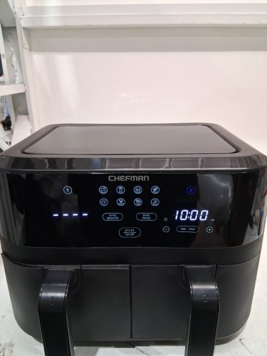 CHEFMAN TURBOFRY TOUCH SCREEN DUAL BASKET AIR FRYER - 9QT. TOTAL CAPACITY - BLACK (MODEL: RJ38-SQPF-45TDB-ca) image 4
