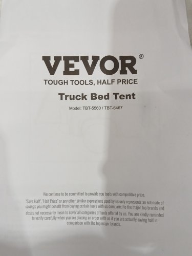 VEVOR EASY TO SETUP WATERPROOF TRUCK BED TENT With 2 PERSON SLEEPING CAPACITY - 6.4ft-6.7ft - GREY/ORANGE/BLACK (model: 120740) image 10