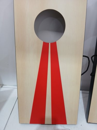 gosports portable size cornhole game set with 6 bean bag - 2ft x 1ft - wood/blue/red (model : CH-03-MDF-WOOD) image 4