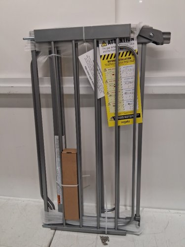 REGALO EASY STEP EXTRA WIDE METAL SAFETY GATE - 30" x 29" to 49" - platinum GREY (MODEL: 1164EPDS) image 4