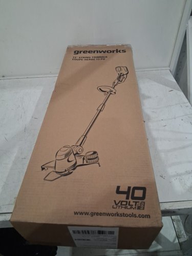 GREENWORKS LITHIUM ION CORDLESS STRING LAWN TRIMMER - 40V - 13" PATH - GREEN (MODEL: STF305) image 2