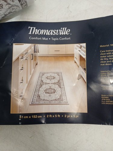 THOMASVILLE COMFORT ANTI FATIGUE KITCHEN FLOOR MAT - 2FT X 5FT - BLACK/WHITE - (MODEL: 1917722) image 2