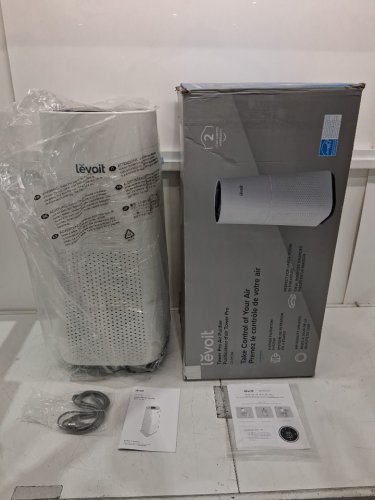 levoit tower pro air purifier with h13 true hepa filter - covers 1170sq.ft - 3 fan speeds - white (model: lv-h134) image 2