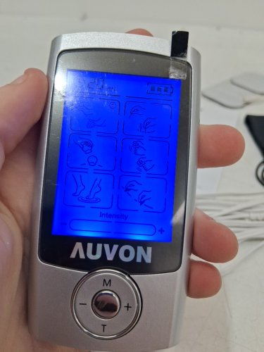 auvon 3-in-1 nerve muscle stimulator tens machine ems device with 24 modes - grey (model: ‎PRO18AB) image 4