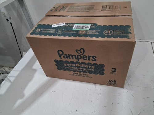 168PK PAMPERS SWADDLERS DISPOSABLE DIAPERS - SIZE 3 (13-26LBS) image 2