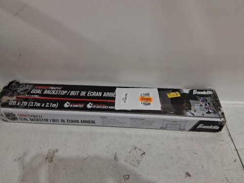 FRANKLIN SPORTS NHL HOCKEY GOAL BACKSTOP NET FIBERTECH STREET HOCKEY NETTING - LARGE SIZE 12FT X 7FT - black/White image 2