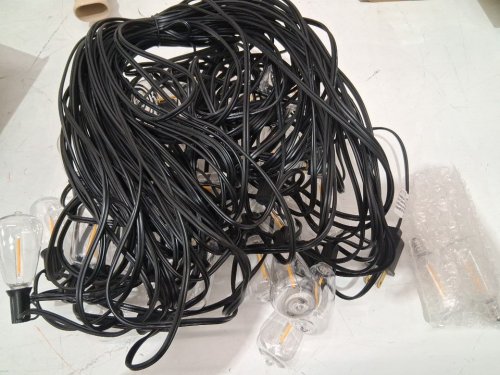 VOLIVO Outdoor LED String Lights with Shatterproof Bulbs - 100ft - 2700K - Black (Model: CVX121B040-NSB8-ACA-V1) image 3
