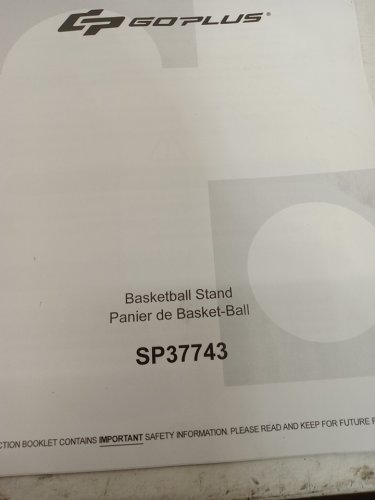 COSTWAY HEIGHT ADJUSTABLE BASKETBALL HOOP WITH SHATTERPROOF BACKBOARD - BLACK (MODEL: SP37743) image 7