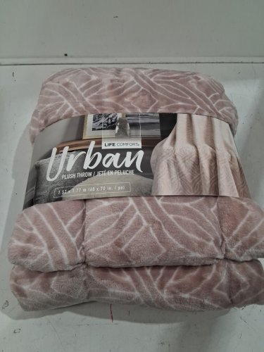 Life Comfort Urban Plush Throw BLANKET - 60" x 70" - pink (1432332) image 2