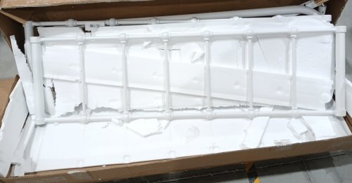 VINTAGE METAL PLATFORM BED FRAME WITH HEAD AND FOOTBOARD - FULL - White (MODEL: LFGGG001) image 4