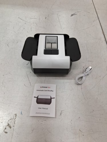 rechargeable dual mode AUTOMATIC CARD SHUFFLER - white/black (MODEL: M1) image 2