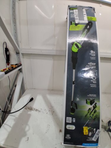 greenworks pro cordless adjustable polesaw with carry strap - battery & charger not included - 80V - 10" blade - 9ft-14ft - green/black - (model: PS80L000) image 6