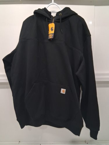 MEN'S CARHARTT RAIN DEFENDER LOOSE FIT HEAVYWEIGHT QUARTER ZIP SWEATSHIRT - 2xl tall - BLACK (MODEL:TS0617-M) image 3
