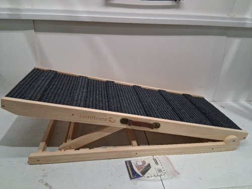 COMFORTCARE PORTABLE FOLDABLE PET RAMP - MEDIUM 43" - GREY / NATURAL WOOD image 5