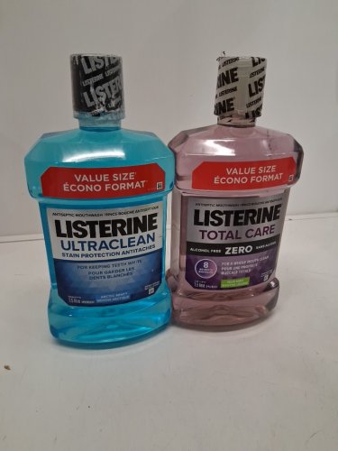 2PK LISTERINE MOUTHWASHES TOTAL CARE WITH 8 BENEFITS- MILD MINT/ARTIC MINT - 1.5L/EACH image 2