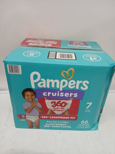 66PK PAMPERS CRUISERS 360° DIAPERS - WHITE - SIZE 7 image 2