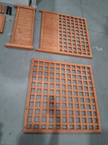 Costway Raised Garden Planter Box with Trellis for Climbing Plants - 35" x 17" x 72" - orange (model:GT3922OR) image 5