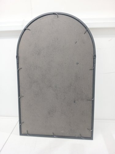Arched Metal Window Mirror - 32" x 20" - Black image 4