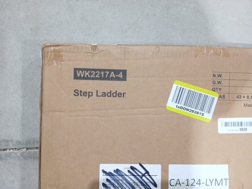 KINGRACK 4 STEP LADDER - STURDY STEEL STEP STOOL WITH SAFE LOCK - ANTI SLIP WIDE PEDALS - 330LBS CAP - BLACK (MODEL: WK2217A-4) image 4