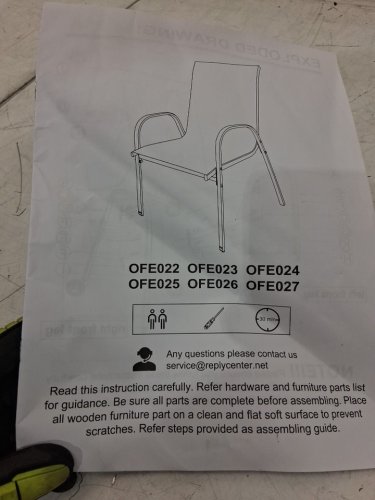 4pk Stackable PATIO Chair - beige (model: ofe024bn) image 5