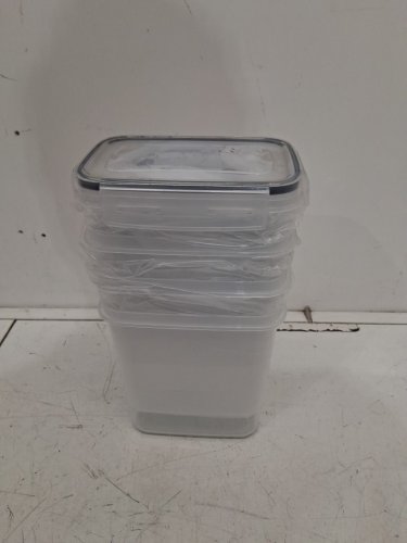 4PK PLASTIC CONTAINERS FOR FOOD STORAGE SET - 6" X 5" X 3.5" image 2