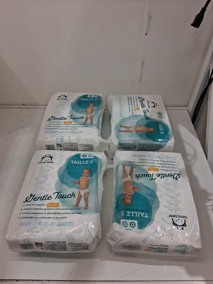 132PK MAMA BEAR GENTLE TOUCH DIAPERS - SIZE 5 (27+ LBS) image 3