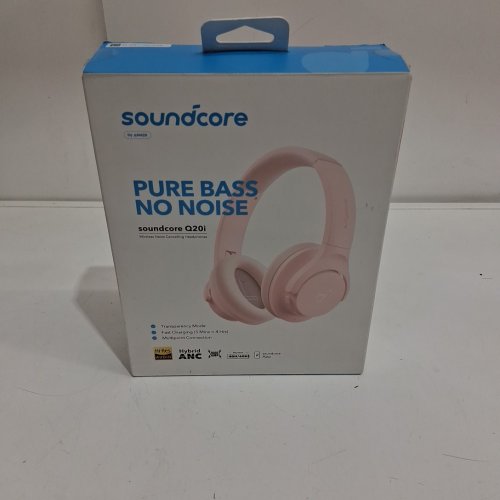 SOUNDCORE BY ANKER Q20I HYBRID ACTIVE NOISE CANCELLING WIRELESS OVER-EAR BLUETOOTH HI-RES BIG BASS HEADPHONES - PINK - (MODEL: A3004) image 2