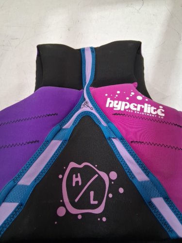 Kids Hyperlite Wake Co. Life jacket Personal Floatation Device - Youth 55LBS-88LBS - black/purple/pink (model:3249/1882190) image 4
