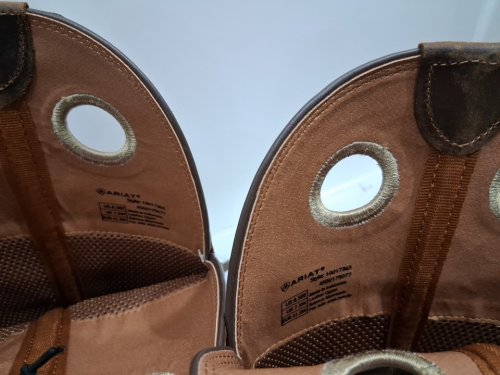 MENS ARIAT SPORT SQUARE TOE WESTERN BOOTS - 8.5 EXTRA EXTRA WIDE - POWDER BROWN - (MODEL: 10017365) image 8