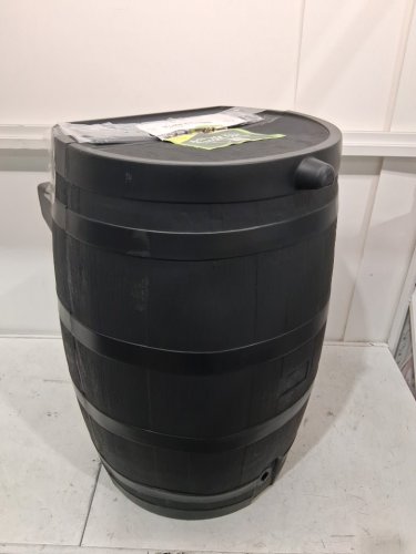 RTS HOME ACCENTS 50Gal Eco Flat Back Plastic Rain Barrel - black (Model: 551000301m8000) image 3