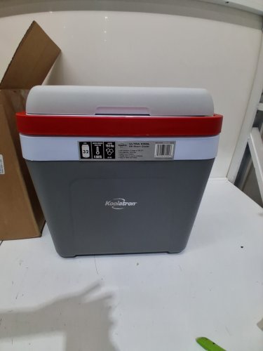 Koolatron Portable Cooler with w/Locking Carry Handle - 26QQQT - red/grey (Model: KIC-25) image 4