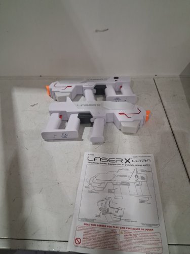 2PK LASER X ULTRA REVOLUTIONTWO PLAYER LONG RANGE LASER TAG BLASTER SET - WHITE/ORANGE (MODEL: 87554) image 2