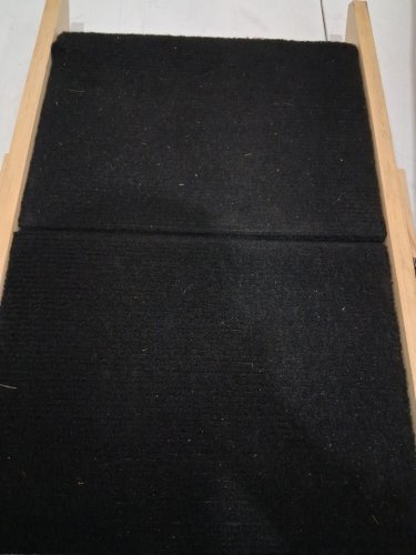 Wotunest 2 in 1 Indoor Pet Ramp, Wooden Folding 2 Tier Pet Stairs with Non Slip Carpeted Steps- 17" x 13.1"-black (model:pet ramp) image 6