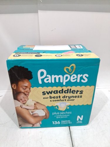 136PK PAMPERS SWADDLERS DIAPERS - NEWBORN SIZE image 2