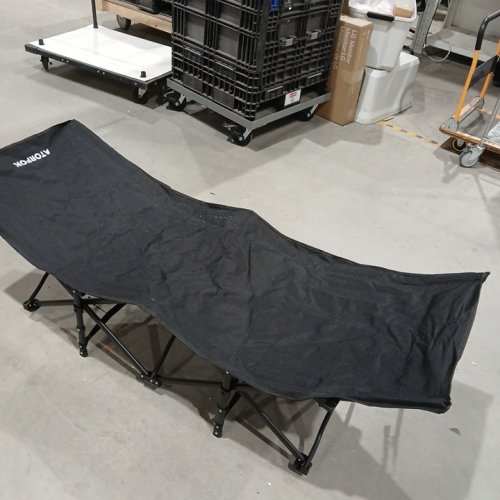 ATORPOK Portable Folding Camping Cot for Adults with Cushion  - 450LBS CAPACITY - 27.5' X 75" X 13.8" - BLACK - (Model: ‎ZZM-1) image 5