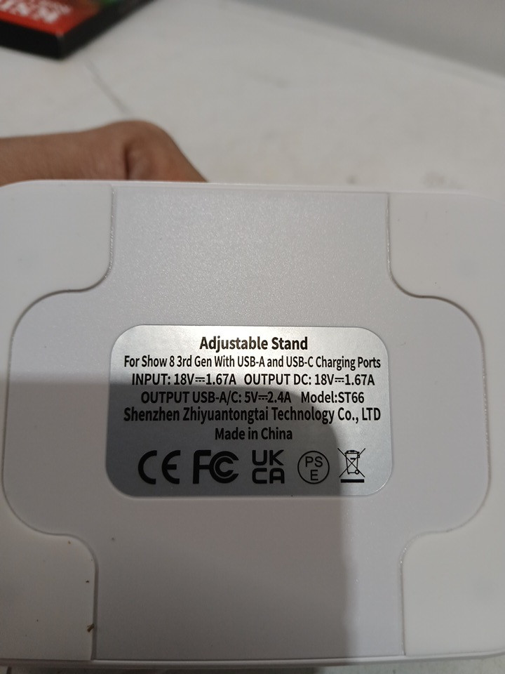 Echo Show 8 (3rd Gen) Adjustable Stand with USB-C Charging Port - GLACIER WHITE image 3
