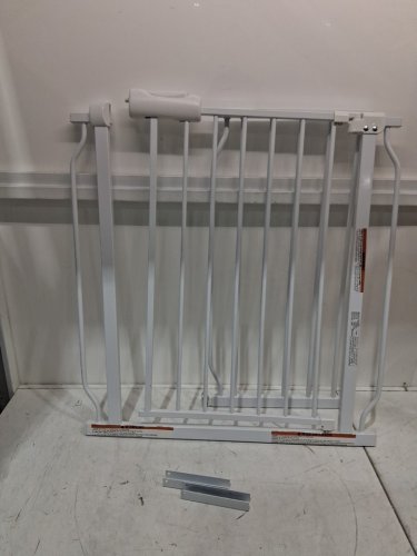 waowao wide pressure mounted metal walk through safety gate - 62.20"-66.93" - white (model: w046) image 3
