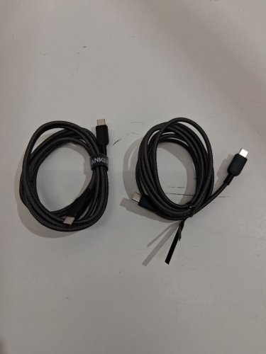 2pk Anker 310 Fast Charging Cable - USB C to USB C - 6ft each - black image 2