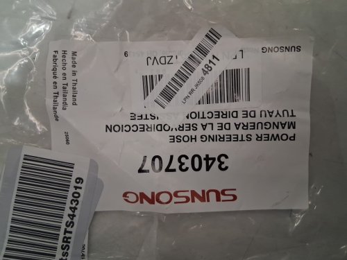 Sunsong Power Steering Return Line Hose Assembly FITMENT FOR VARIOUS MODELS(MODEL: 3403707) image 5