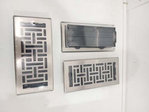 3PK MANOR HOUSE ORIENTAL FLOOR REGISTER VENT COVERS - 4" X 10" - BRUSHED NICKEL Silver (MODEL: 7896310) image 2
