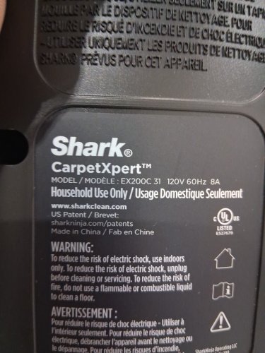 SHARK CARPET XPERT WITH STAIN STRIKER CARPET CLEANER WITH STAIN CREVICE AND HOSE ATTACHMENTS (MODEL: EX200C) image 5