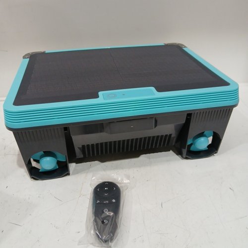 SOLAR POWERED BLUETOOTH AUTOMATIC ROBOTIC POOL SURFACE SKIMMER CLEANER WITH APP CONTROL AND REMOTE CONTROL - BLUE/BLACK - (MODEL:H3) image 4