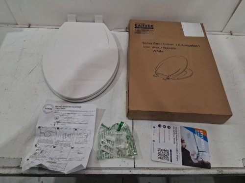 Garvee elongated soft close easy clean plastic toilet seat - 19" - white (model: pho_11gxk800) image 2