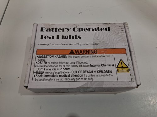 12PK UNBRANDED FLICKERING FLAMELESS BATTERY OPERATED TEA LIGHTS - IVory image 4