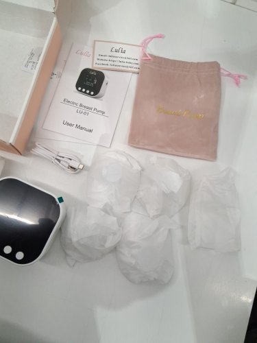 lulia double electric breast pump Breastfeeding Pump with 4 Modes & 9 Levels, Low Noise, Anti-Backflow & LED Display - white/clear (model: lu-01) image 5