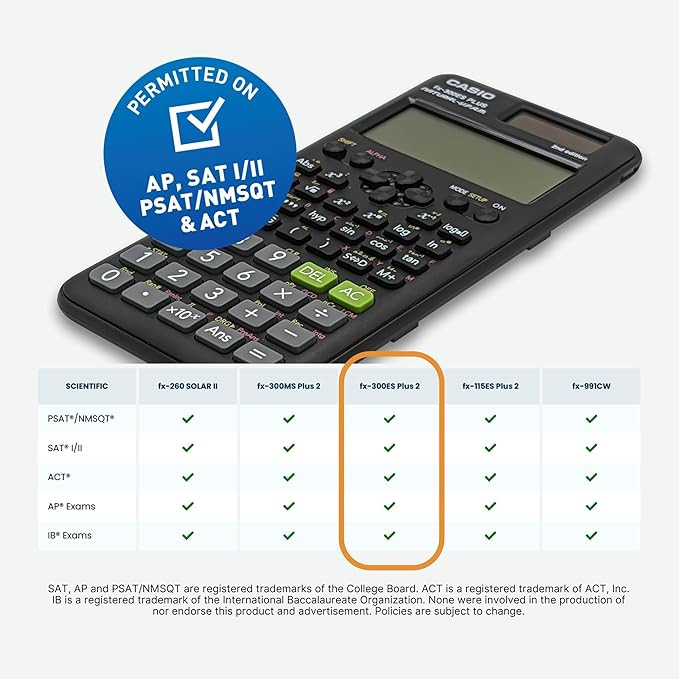 Casio scientific calculator - 2nd edition - black (model: fx-300ES PLUS) image 2