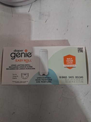 Diaper Genie Essence Pail with 18 Easy Roll Refill Bags - 23" - white (model:‎I000908) image 4